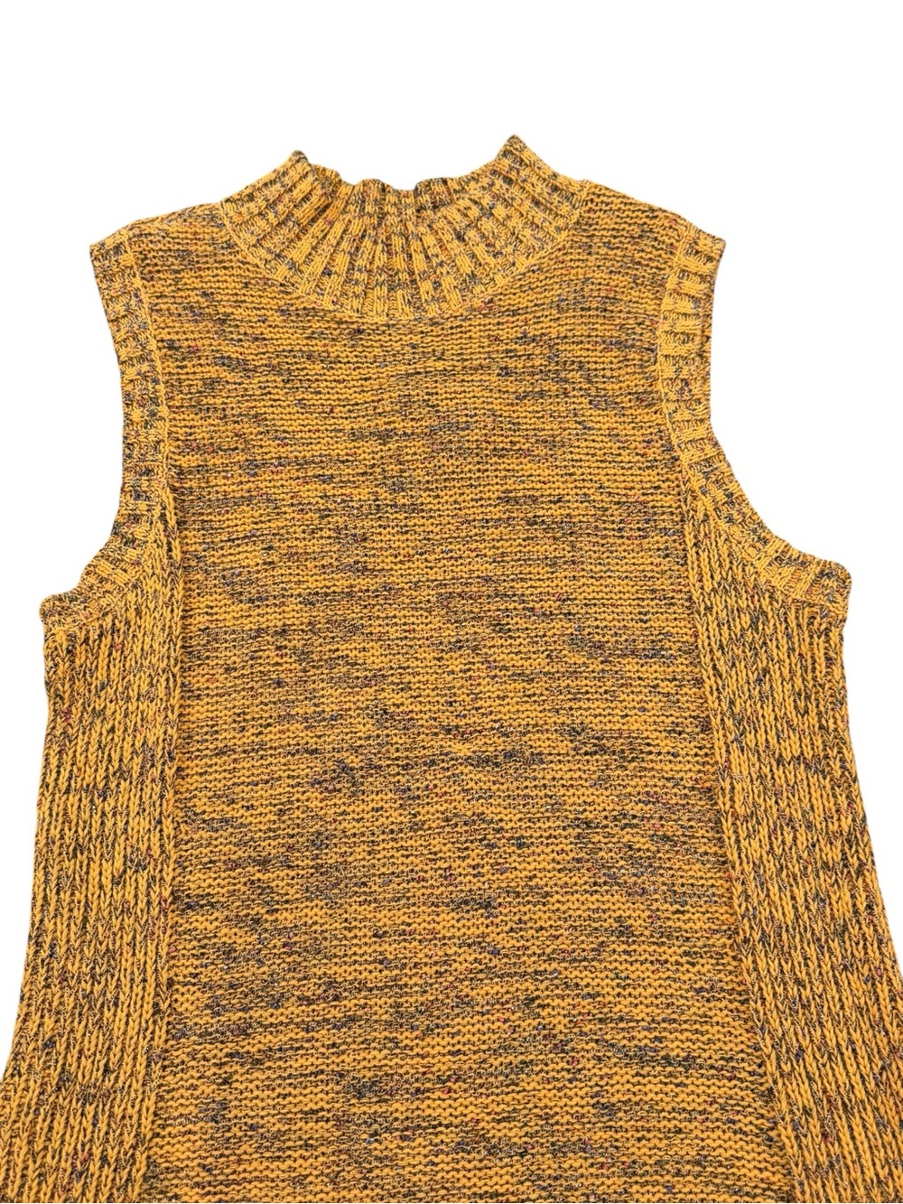 Nine West Marled Orange Mock Neck Sleeveless Sweater Tunic XXL - Picture 3 of 6